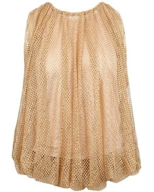Sportmax Crystal-Embellished Top - Natural