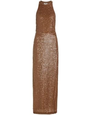 STAUD Bree Sequin Maxi Dress - Natural