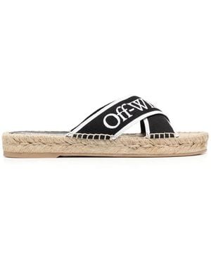 Off-White c/o Virgil Abloh Bookish Crossover Espadrille Sandals - Black