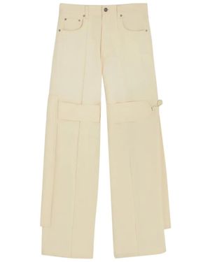 Phoebe Philo Strap jeans in milky yellow denim - Neutro