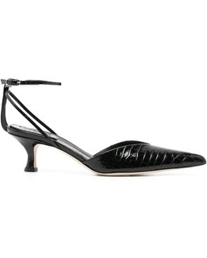 A.W.A.K.E. MODE Dina Pumps Mit Kroko-Effekt 55Mm - Schwarz