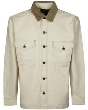 Filson Rustic Corduroy Collar Pocket Shirt Jacket - White