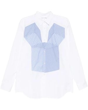 Comme des Garçons Patchwork Gingham-Print Shirt - White