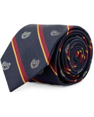 GANT Cravate À Broderie Écusson Et Rayures - Blue