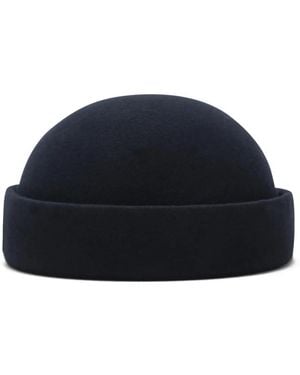 Loro Piana Bonnet Scotty À Bords Roulés - Blue