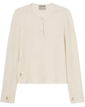 Carrera Henley Buttoned Jumper - White