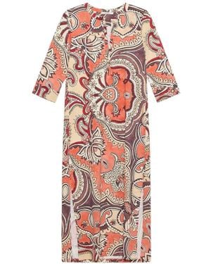 Maliparmi Paisley-Print Midi Dress - White