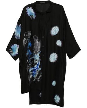 Yohji Yamamoto Sea-Creature Printed Jacket - Black