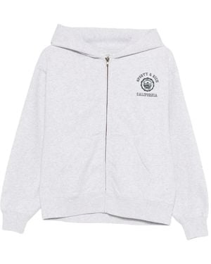 Sporty & Rich California Emblem Zip-Up Hoodie - White