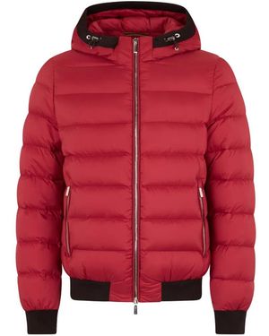Moorer Padded Hooded Jacket - Red
