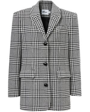 Self-Portrait Blazer con motivo pied de poule - Gris