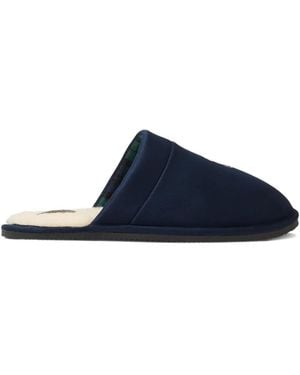 Polo Ralph Lauren Klarence Embroidered Slippers - Blue