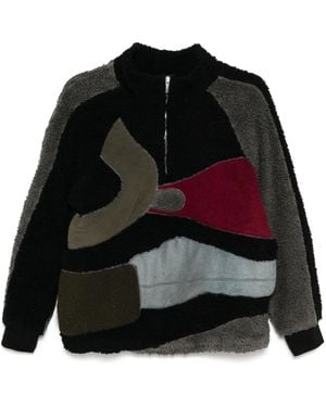 Stain Shade Sudadera con diseño patchwork - Negro