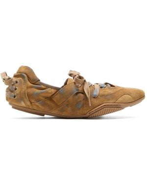 Acne Studios Lace-Up Suede Shoes - White