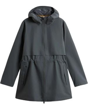 Woolrich Elasticated Hood Parka Coat - Grey
