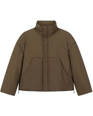 ROUGH Gewatteerd Jack Met Geborduurd Detail - Bruin