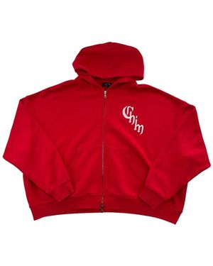 HMDD Chim Logo-Embroidered Zip-Up Hoodie