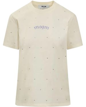 MSGM T-Shirt Con Stampa - Neutro