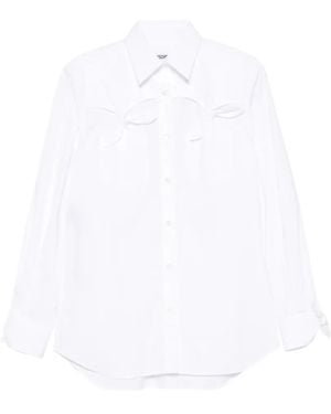 Moschino Shirt Met Strik - Wit