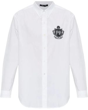 Balmain Emblem Buttoned Shirt - White