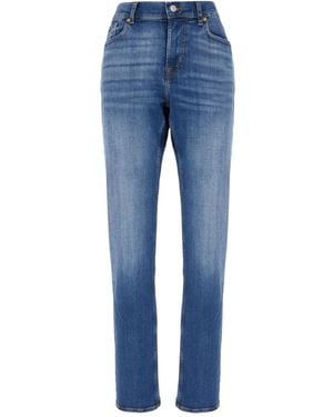 7 For All Mankind Luxe Performance Slimmy Light-Wash Jeans - Blue