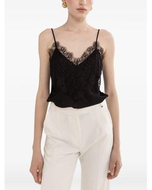Nissa Blouse À Empiècements En Dentelle - Black