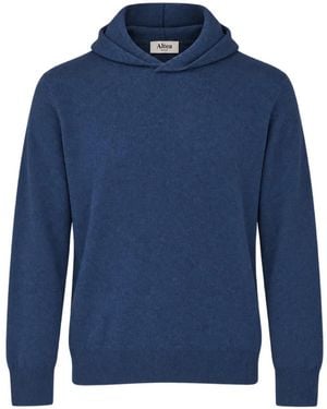 Altea Long-Sleeve Virgin Wool Hoodie - Blue