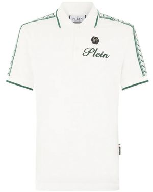 Philipp Plein Floral-Jacquarded Polo Shirt - White