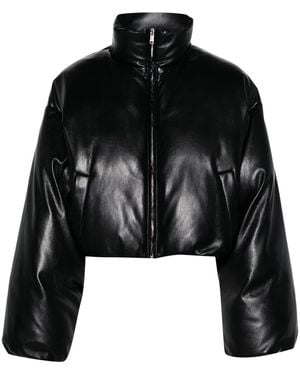 Nanushka Cropped Puffer Jacket - Black