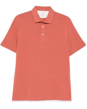 Brunello Cucinelli Tipped Polo Shirt - Red
