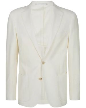 Eleventy Single-Breasted Blazer - White
