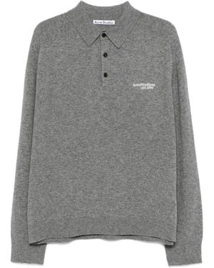 Acne Studios Polo de manga larga - Gris