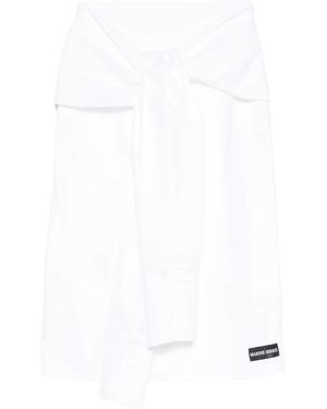 Marine Serre Wrapped Midi Skirt - White