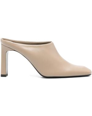 TOTEME スクエアトゥ ミュール - ナチュラル