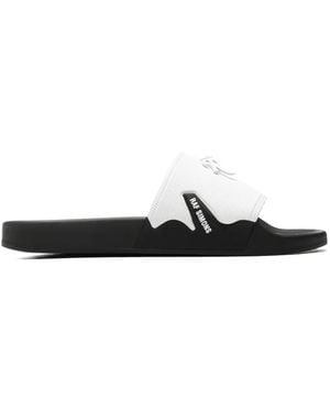 Raf Simons Claquettes À Logo - White