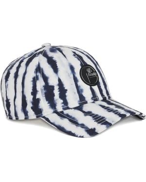 Fusalp Cappello A Righe Con Logo - Bianco