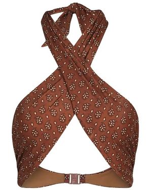 Johanna Ortiz Spice Printed Bikini Top - Brown