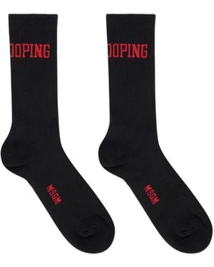 MSGM Lettering Socks - Black