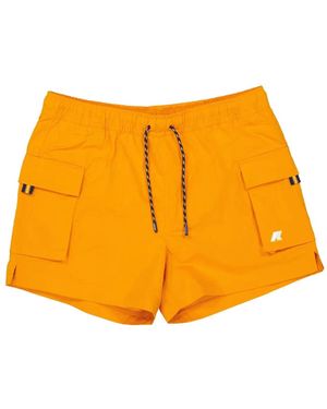 K-Way Costume Da Bagno Con Tasche - Giallo