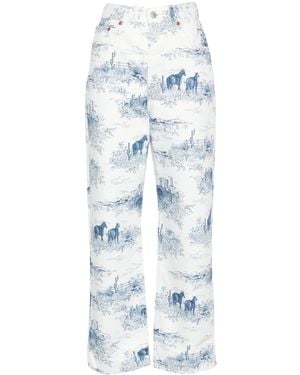 Levi's Ribcage High-Rise Straight Jeans - Blue