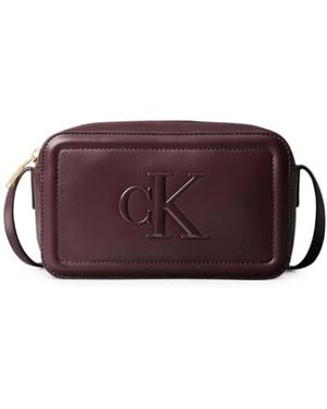 Calvin Klein Schultertasche Mit Logo-Prägung - Lila