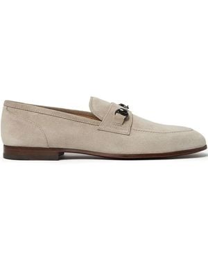 SCAROSSO Leather Loafers - White
