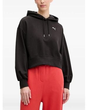 PUMA Hoodie Crop À Logo Brodé - Red