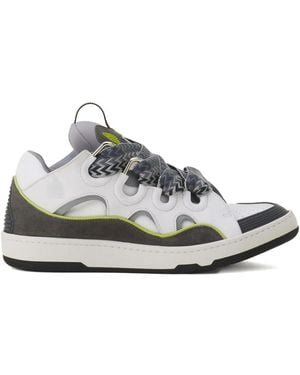 Lanvin Curb Perforated Trainers - White