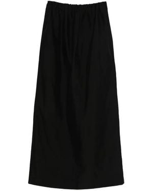 The Row Saul Skirt In Cotton And Silk - Black