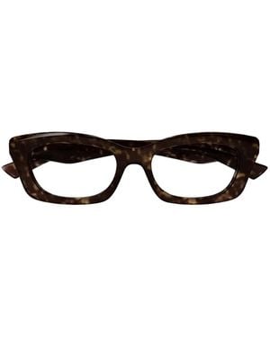 McQueen トータスシェル 眼鏡フレーム - ブラック