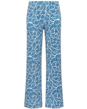 Maliparmi Pantalon Pantalone À Motif De Coquillage - Blue