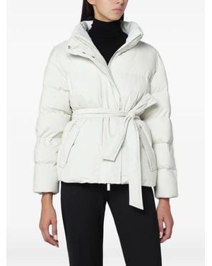 Herno Belted Puffer Jacket - White