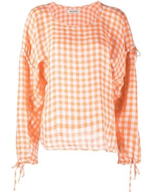 Henrik Vibskov Tapas Check-Print Blouse - Pink