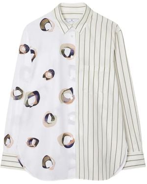 Paul Smith Striped Printed Shirt - White